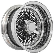 La Wire Wheels Reverse 100-spoke Sl Chrome With Black Spoke Rims 14x7 4pcs A1 La Wire Wheels Reverse 100-spoke Sl Chrome With Black Spoke Rims 14x7 4pcs A1