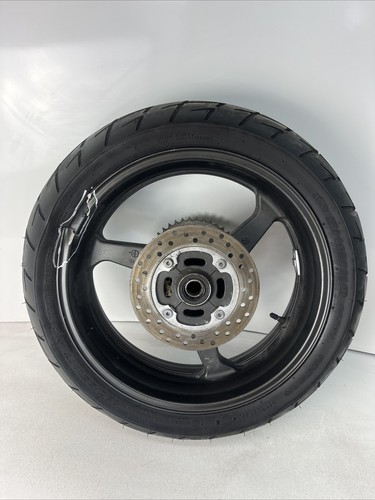 2007-2012 Honda CBR600RR CBR 600RR Rear Rim Wheel Black Straight *BENT Cracked* - Picture 8 of 13