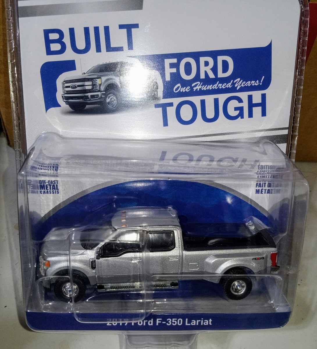 F350 1/64 GREENLIGHT DUALLY DRIVERS 2019 FORD F-350 LARIAT silver