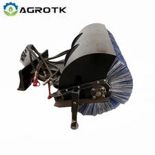 AGT Mini Skid Steer Sweeper Angle Rotary Broom Brushes 49 in Sweeper Attachment