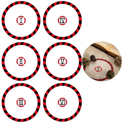 Libima 6 Pcs Objective Point Markers Round PVC Objective Marker Gaming Accessory