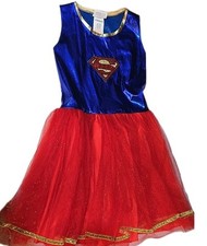Superman Superwomen Dress Tutu Costume DC Comics Girl Size Large 10-12 Supergirl