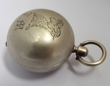 ULTRA RARE ANTIQUE VICTORIAN 1884 STERLING SILVER ROTATING DOUBLE SOVEREIGN CASE