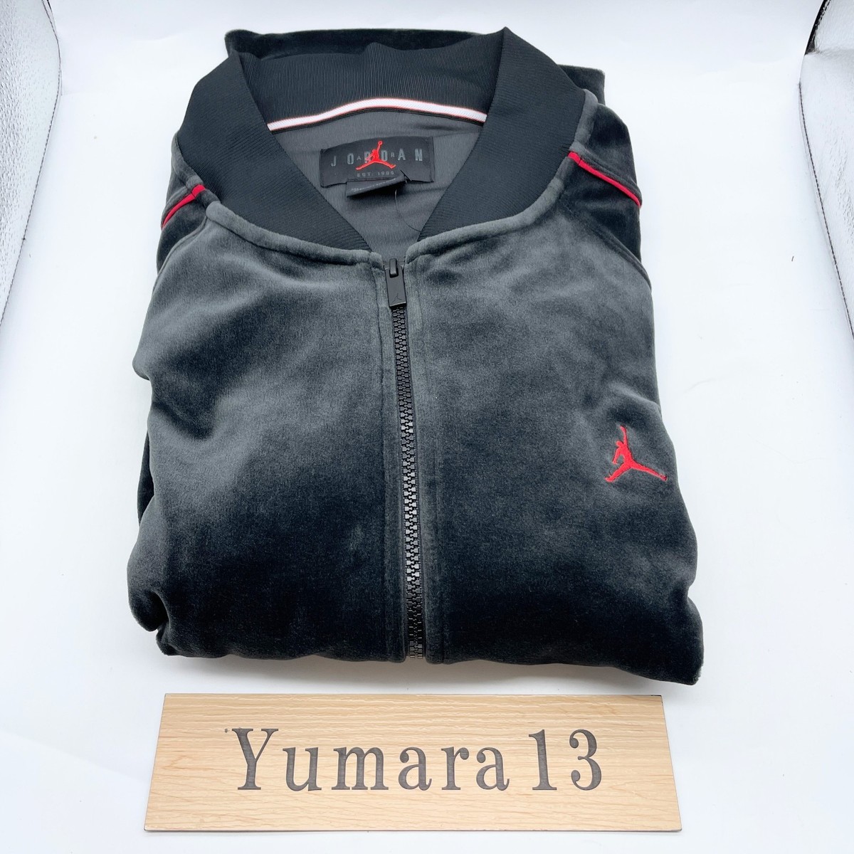 Nike Jordan Brooklyn Velour Track Jacket Black HV1870-010 US Size