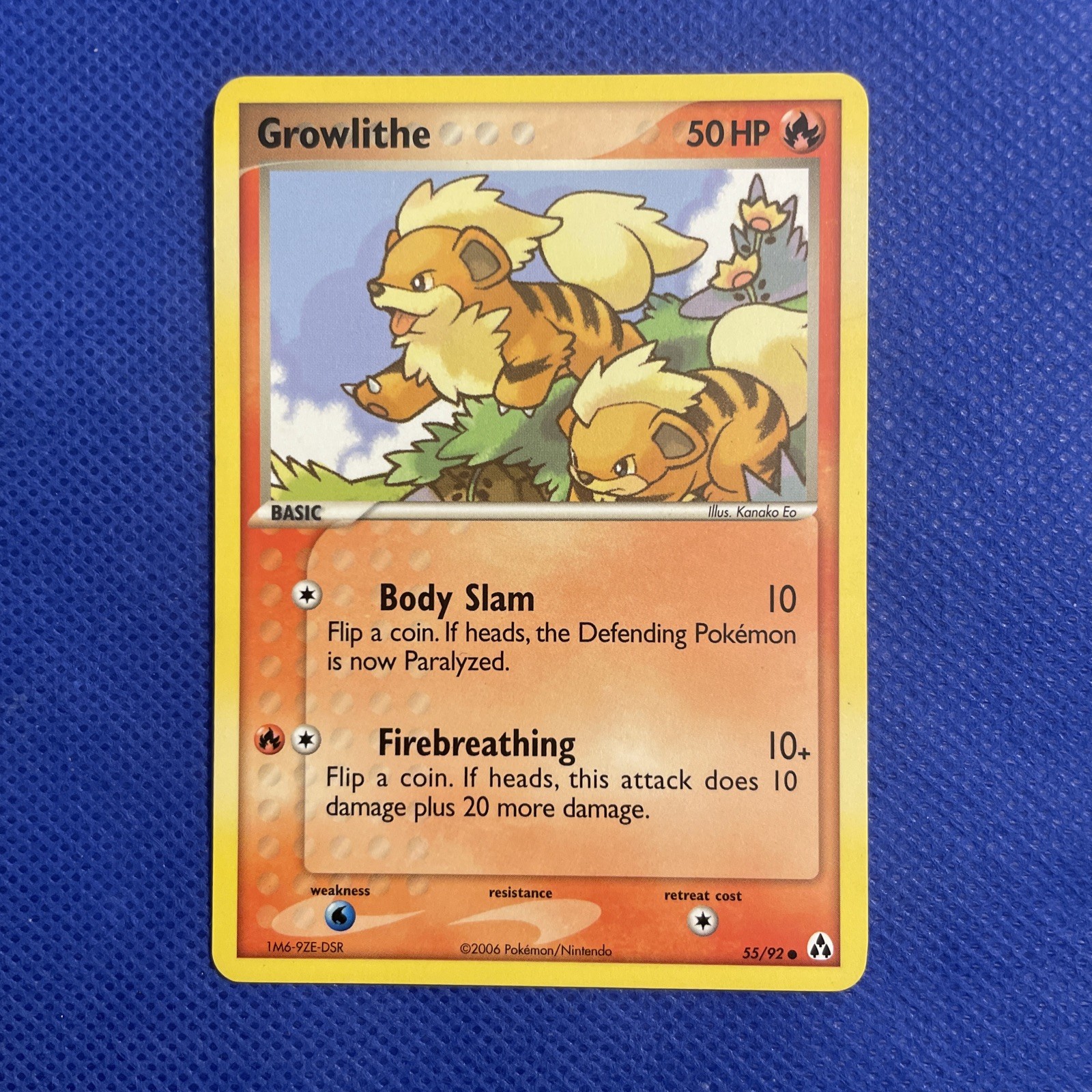 Pokemon - Growlithe 55/92 Common Ex Legend Maker Card NM