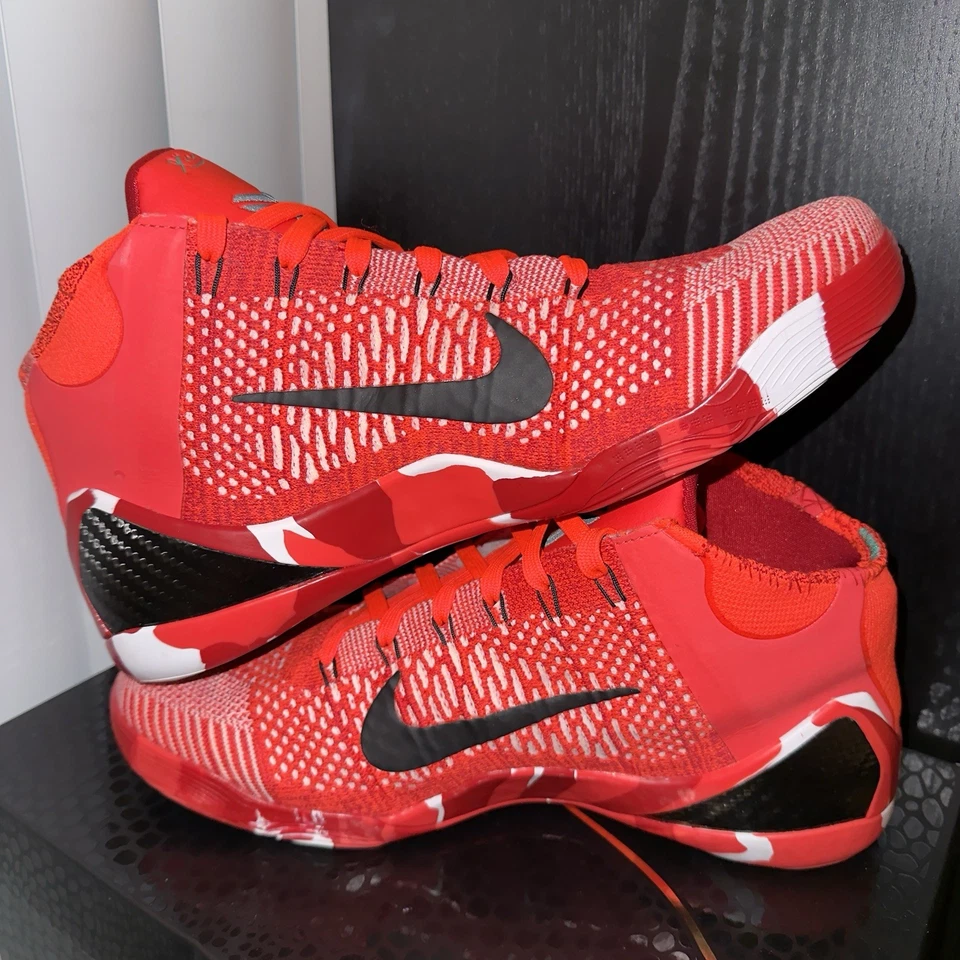 *PERSONALIZADO* Nike Kobe 9 Elite -🎄Christmas Colorway - Para hombres Talla 10 - VNDS usado una vez Foto 3 de 4