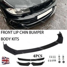 For BMW 1 Series E87 E82 Glossy Black Front Bumper Lip Spoiler Splitter Kit UK