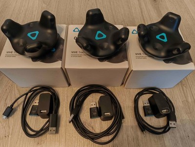 3x HTC Vive Tracker 2.0 (2018), TrackStrap+ TrackBelt+ Set