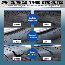Tyre Repair Glue, Black Rubber Cement for Sidewall Fixes, Quickly Repairs Tyre