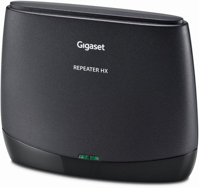 Gigaset Repeater HX, Schwarz, Reichweitenverstärker, DECT, CAT-iq, BRANDNEU