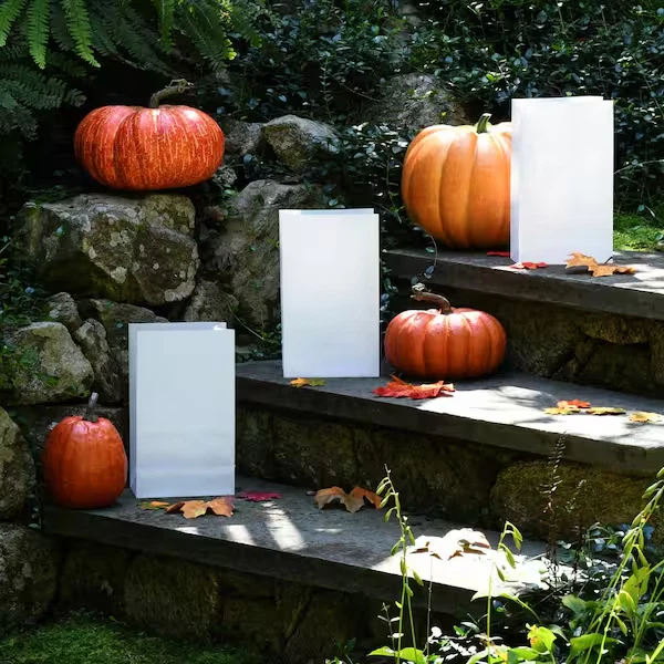 Bolsas de plástico blancas Luminaria (12 unidades) Foto 3 de 4