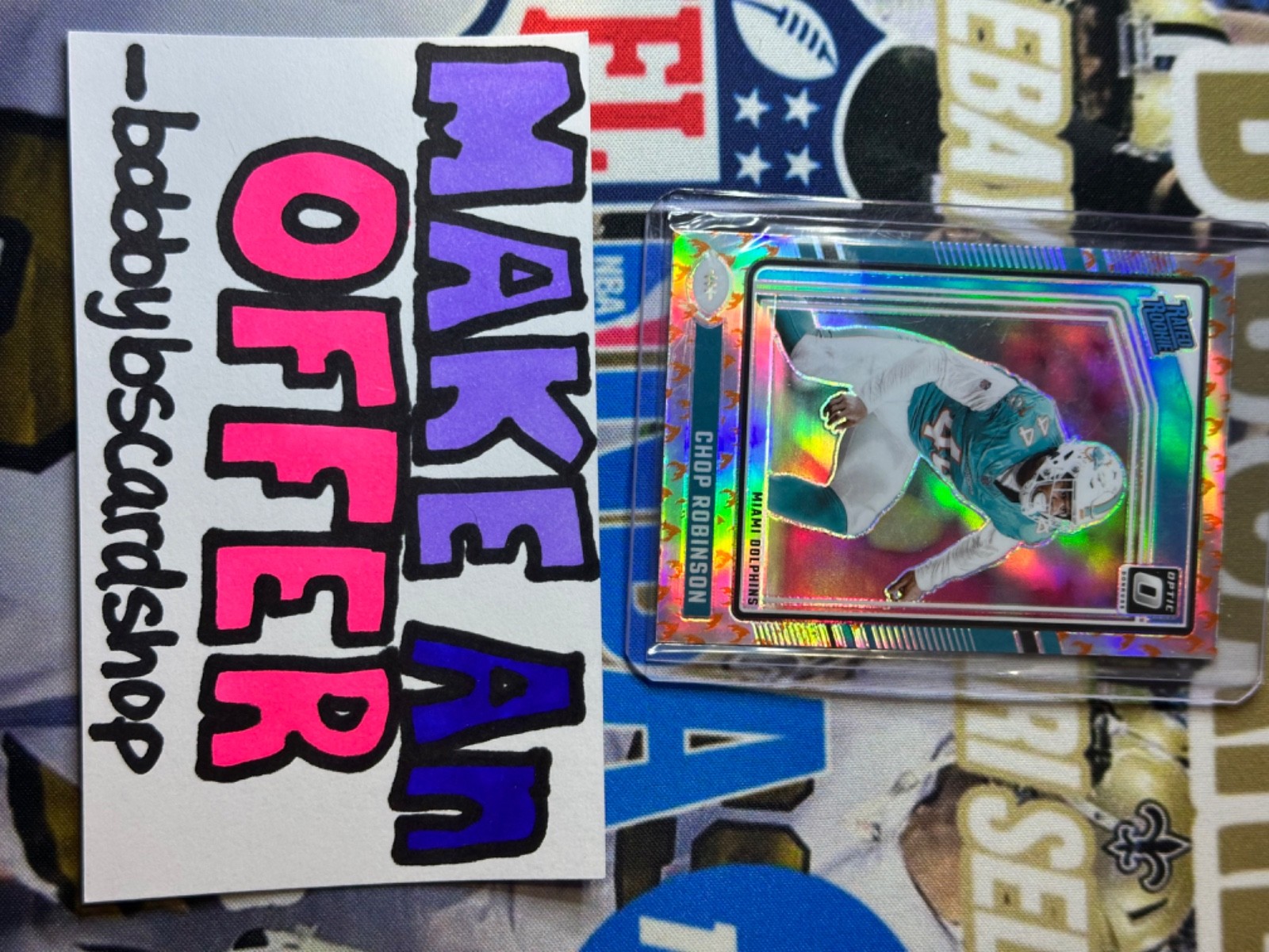 2024 Panini Donruss Optic - Rated Rookie Chop Robinson #219 Fire Prizm (RC)