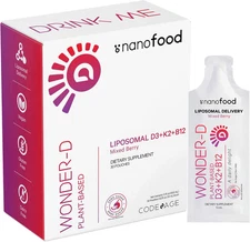 Liposomal Vitamin D3 Liquid Supplement Sachet, Wonder-D Cholecalciferol Vegan...