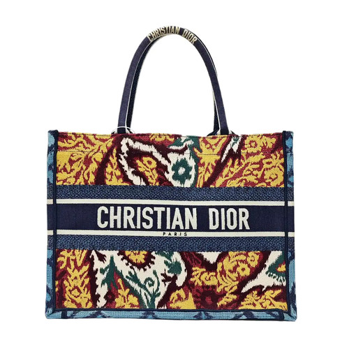 【Authentic】 DIOR Book Tote Multicolour Cloth Handbags (DDP)