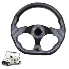 LOSCHEN Golf Cart Steering Wheel Universal Design Fit for Club Car Black Square