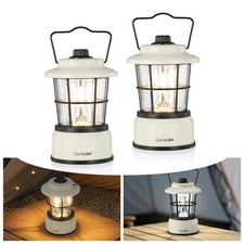 Consciot CL1 Mini Dual Light Sources LED Lantern, Retro Style 2 Pack, White