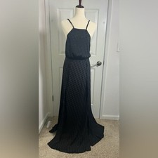 ASTR the label - Black Spaghetti Strap Tied Back Maxi Dress Size Medium