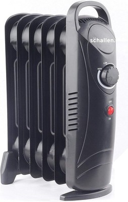 Schallen schwarz tragbarer elektrischer schlanker ölgefüllter Heizkörper Heizung - einstellbar