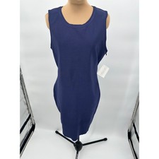 Stella Luce Navy Blue Sleeveless Bodycon Dress Cutout Back XL NWT