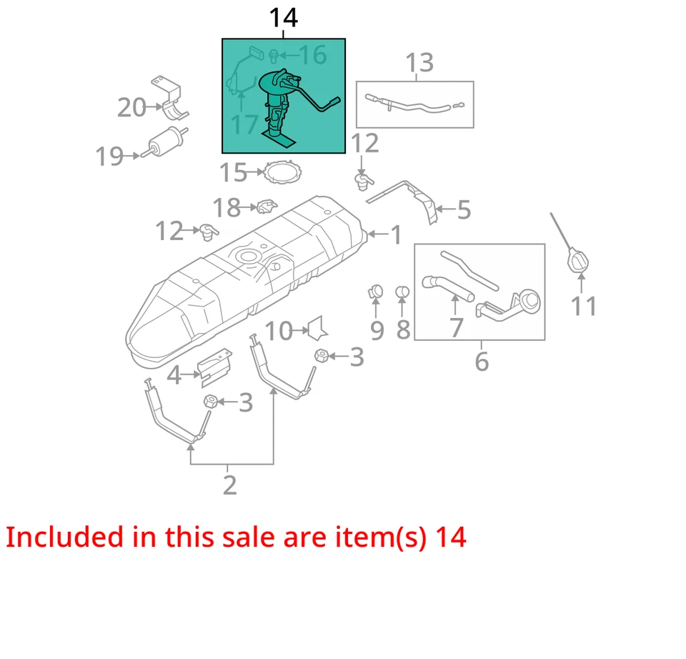 Fuel Pump Assembly Gasoline 37 Gallon Fits 05-08 FORD E350 VAN 6780168 - Изображение 3 из 4