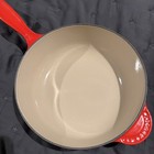Le Creuset Holly Traditional 2.25 qt 8.25 in Saucier Saucepan Cerise Red — photo 3