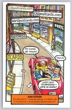 Alan Gottlieb Humorous Postcard Town Cartoon Art 2012 Oldpostcards.com