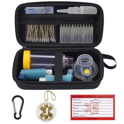 MGZNMTY Travel Carrying Case Compatible with Asthma Inhaler Small, Black