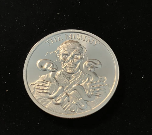 Intaglio Mint Cryptozoology THE MUMMY 1oz .999 Silver USA Made Round BU