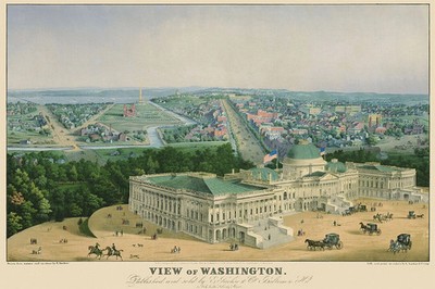 1852 Washington DC City Map Poster Wall Art Print Decor Vintage Historical