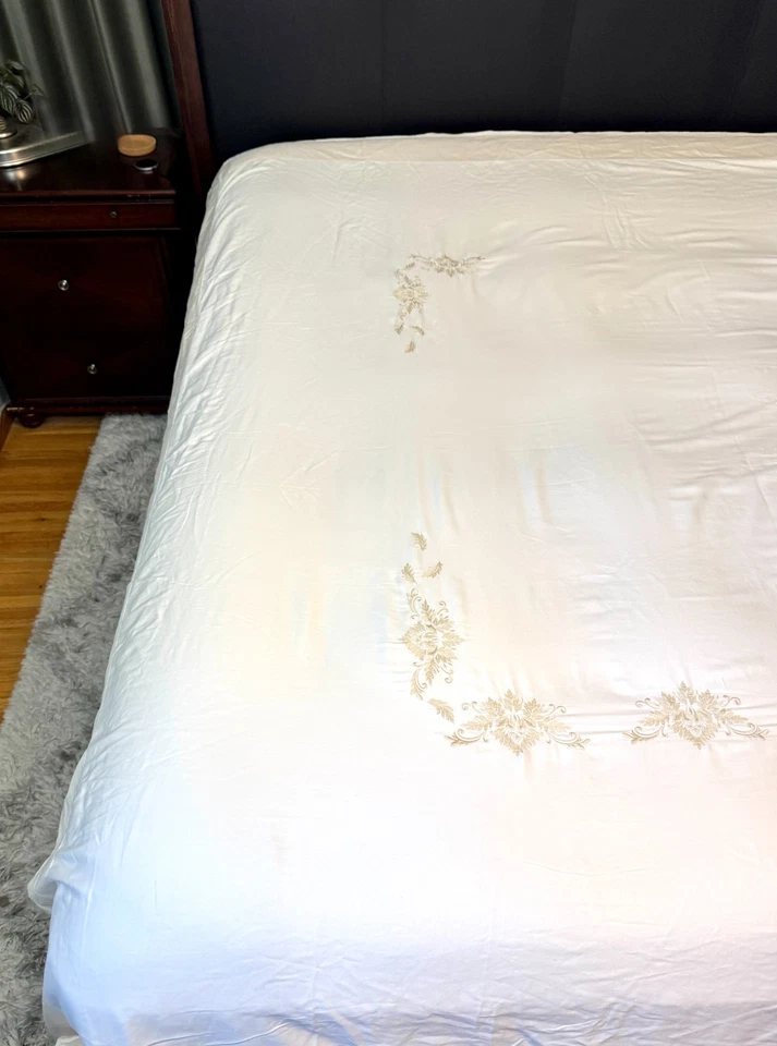 Funda nórdica Yves Delorme Paris Queen 100 % algodón - Francia - LEER faltan botones Foto 3 de 4