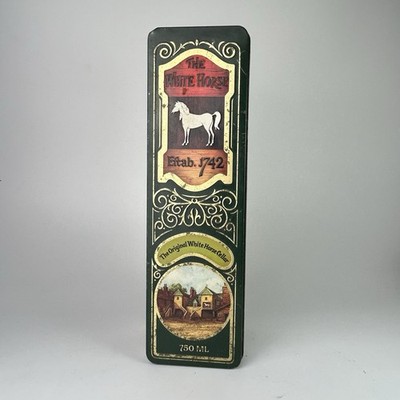 The Original White Horse Cellar Scotch Whiskey Tin Made In Scotland, Vintage