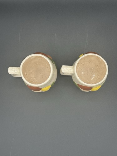 Pair Of Vintage Arnel's Pottery Ceramic Merry mushroom Coffee mugs MCM 1970 EUC - Picture 3 of 9