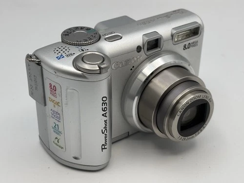 Canon PowerShot A630 Digital Camera 8MP 4X Optical Zoom Audio Recording Silver