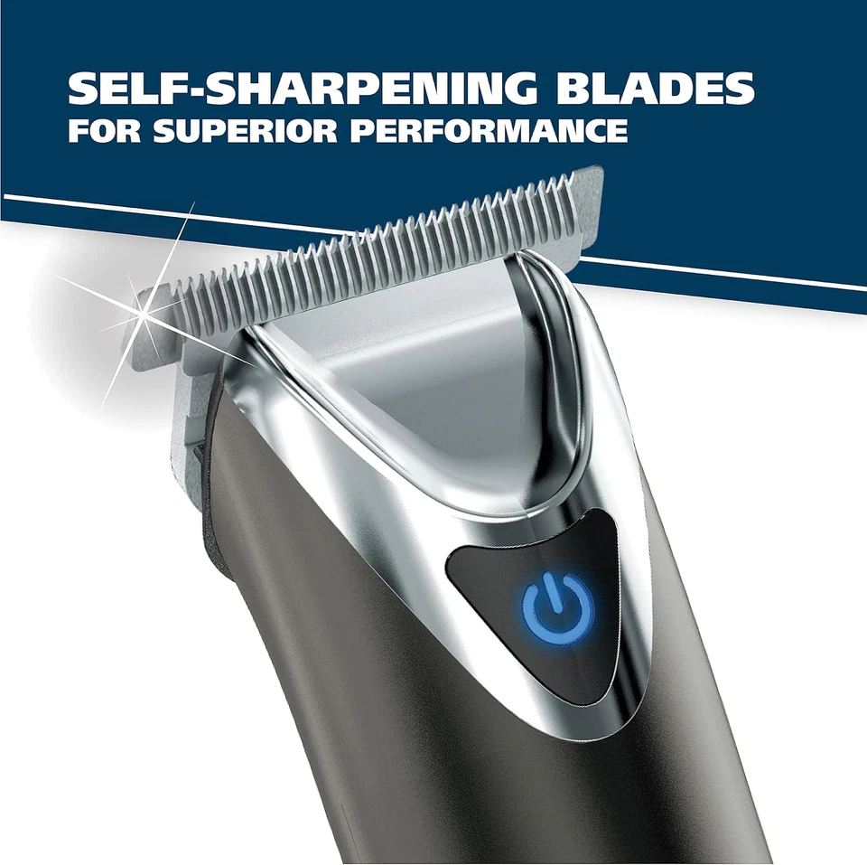 WAHL EE. UU. Recortadora de barba de pizarra de iones de litio de acero inoxidable 2,0+ para hombre - eléctrica Foto 3 de 4