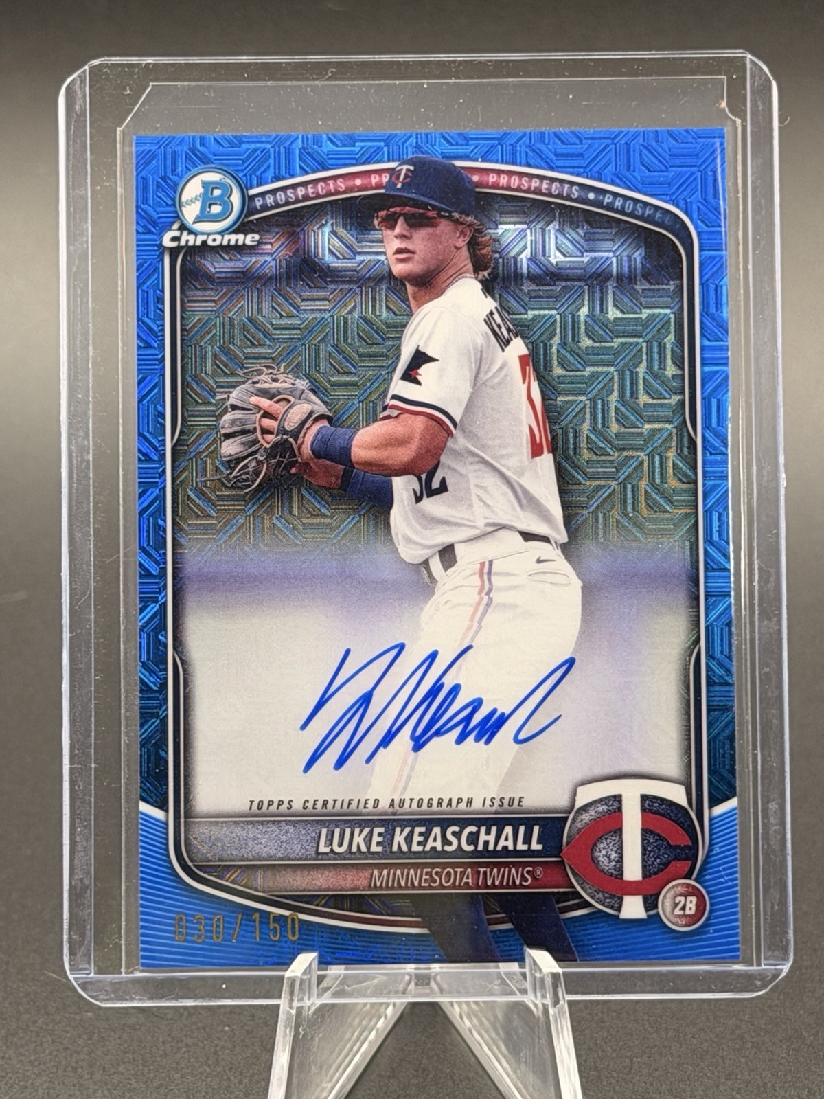 2025 Bowman Chrome Baseball Blue Mojo Refractor /150 Luke Keaschall Auto