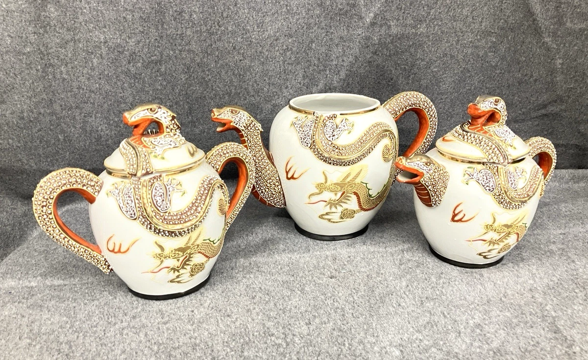 Dragon Tea Set In Collectible Japanese Teapots & Tea Sets (1900