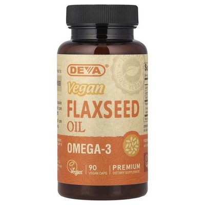 Deva Flaxseed Oil 500 mg 90 Vegan Caps Wellness Support