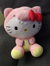  HELLO KITTY in Pink Dinosaur Costume Stuffed Plush Round 1 UFO Catcher 12.6"