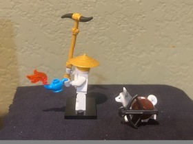 Lego Ninjago Master Wu White Robe Minifigure Bounty Dragon with Dog(70738 70734)