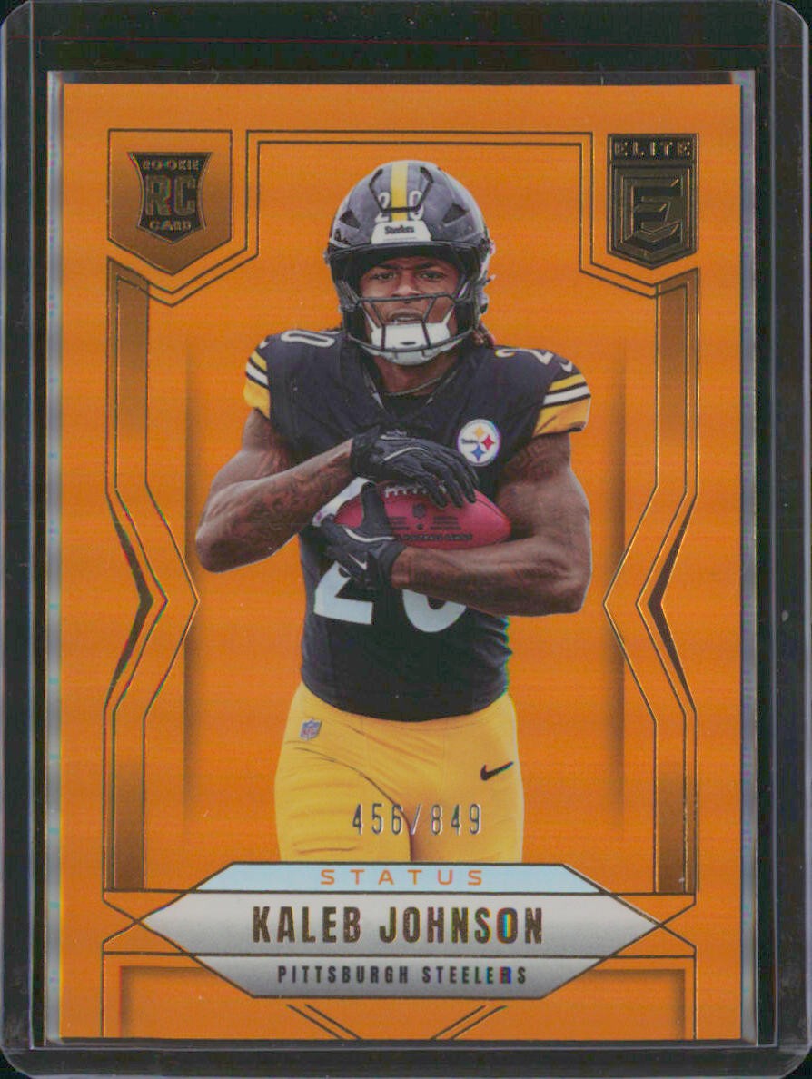 2025 Donruss Elite #127 Kaleb Johnson Status Metallic Orange #/849