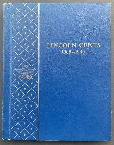 Lincoln Wheat Penny Collection Whitman  Album 1909-1940, 84 Coins, Near Complete