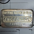 Engelhard 10oz Silver Bar loaf SN P425836