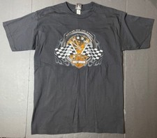 Vintage 2005 Harley Davidson Graphic T-Shirt Mens Sz X  Black Hills SD Duel Side