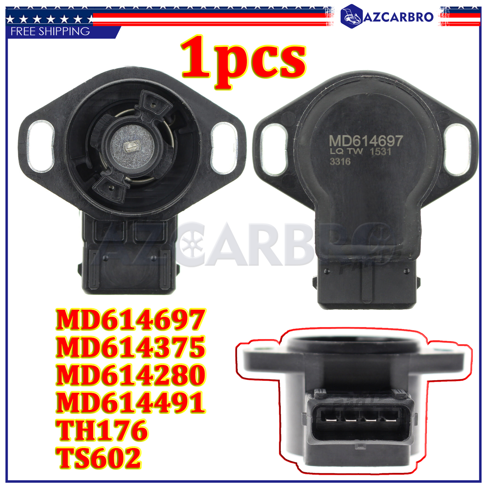 MD614697 New Throttle Position Sensor for Mitsubishi Montero Sport  