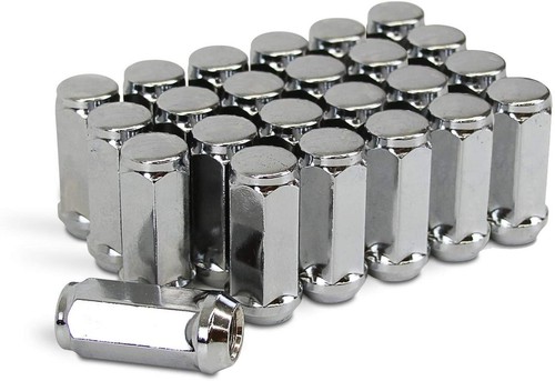 32 Chrome Bulge Acorn Lug Nuts 2" For Chevy Silverado 2500 3500 HD Trucks 14x1.5 - Picture 13 of 24