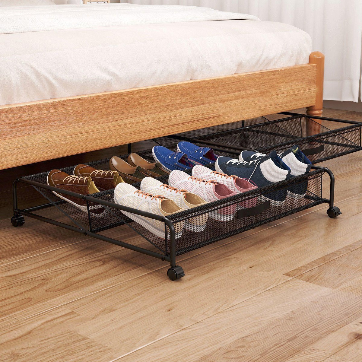 Shoe Organiser Space Saving Shoe Rack For Tiny Space Under Bed