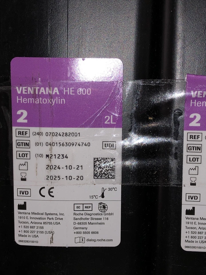 Hematoxilina Roche Ventana HE 600 2 - 2 litros - OpenBox - Nunca usada Foto 4 de 4