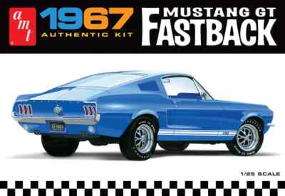 1/25 Scale Model Kit 1967 Ford Mustang GT Fastback by AMT -Skill 2 AMT1241