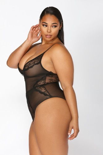 Moda Nova Malla de Seducción Natural Peluche, Negro, 2X - Imagen 2 de 3