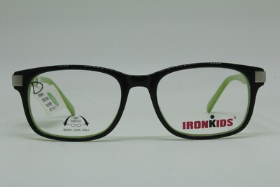 1 Unit New IRONKIDS Black Green Eyeglass Frame 47-16-130 #171